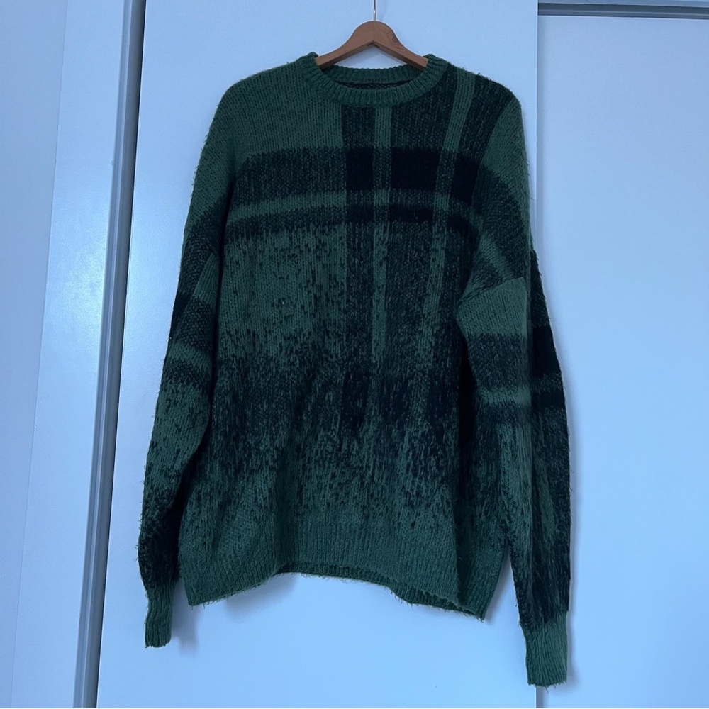 ASOS Green Plaid Men’s Sweater Tall Long